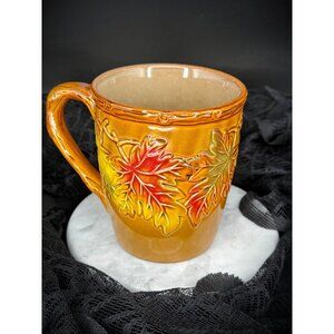 90s large coffee mug with leaves